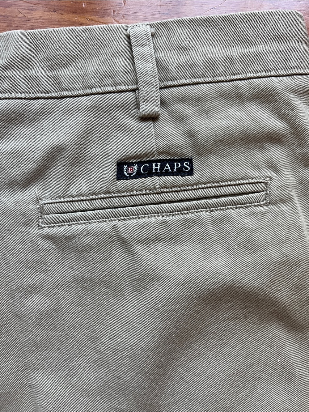 Chaps Men's Flat Front Khaki Shorts - Picture 4 of 5